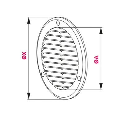 Awenta TRU kratka 158x158 mm biała TRU16