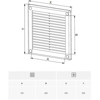 Awenta TRU kratka wentylacyjna 300x200 mm satyna TRU24SS