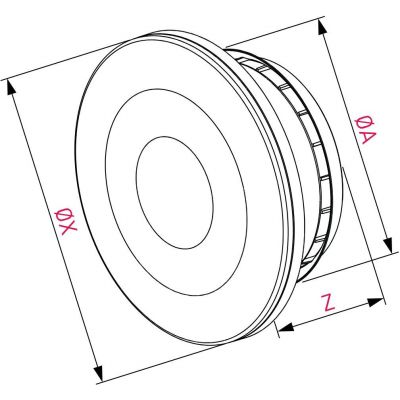 Awenta VAK anemostat 17,3x17,3 mm VAK125/BIAŁY