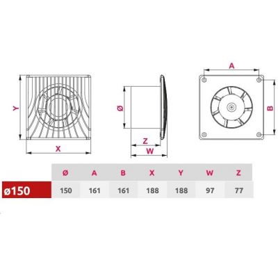 Awenta Wabis wentylator biały WAB150
