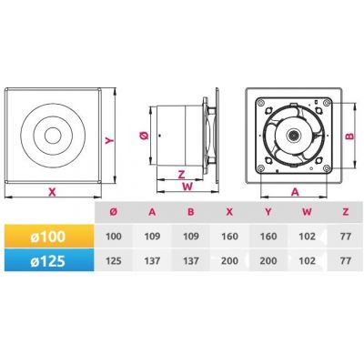Awenta Loop wentylator dwubiegowy biały WL100R