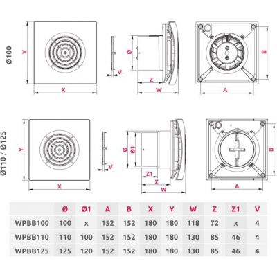 Awenta Pulsar wentylator biały WPBB110ZT