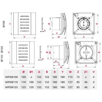 Awenta Pulsar wentylator biały WPDB110ZT