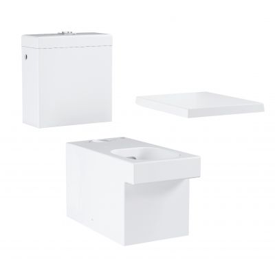 Zestaw Grohe Cube Ceramic zestaw WC kompakt biały (3948400H, 39489000, 39488000)