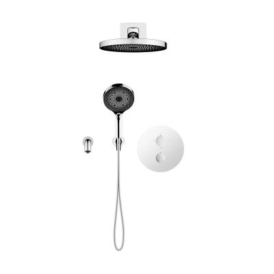 Oltens Katla zestaw bateria wannowo-prysznicowa podtynkowa z deszczownicą Vann i słuchawką 3-funkcyjną Havis EasyClick chrom 36065100