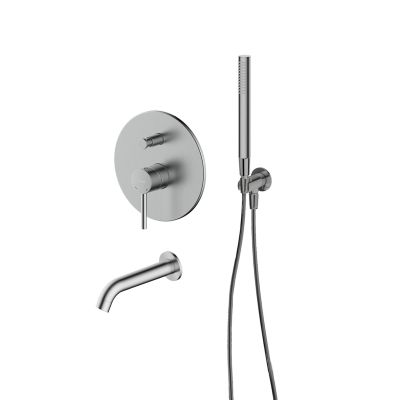 Zestaw Oltens Molle zestaw wannowo-prysznicowy podtynkowy nikiel 36602910