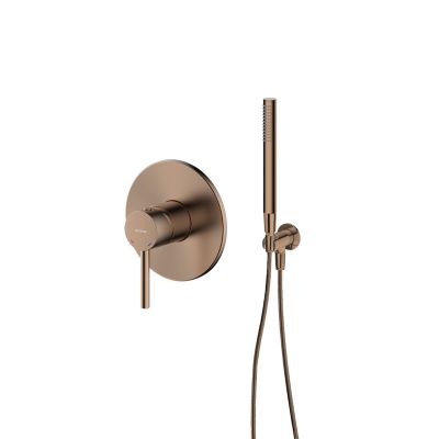 Zestaw Oltens Molle bateria prysznicowa podtynkowa z zestawem prysznicowym Ume Hvita miedź szczotkowana 36612610