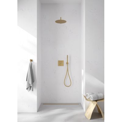 Oltens Langan Slim odpływ prysznicowy liniowy 80 cm złoto połysk/złoto szczotkowane 30011800