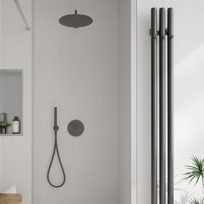 Oltens Stang grzejnik łazienkowy dekoracyjny 150x15 cm grafit 55019400