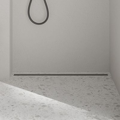 Oltens Langan Slim odpływ prysznicowy liniowy 70 cm grafit połysk/grafit szczotkowany 30010400