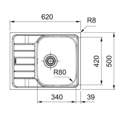 Franke Spark SKN zlewozmywak stalowy 62x50 cm stal 101.0712.223