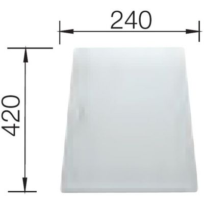 Blanco deska kuchenna szkło białe satynowe 225333