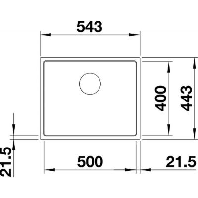 Blanco Subline 500-IF zlewozmywak 54,3x44,3 cm Silgranit czarny 525997