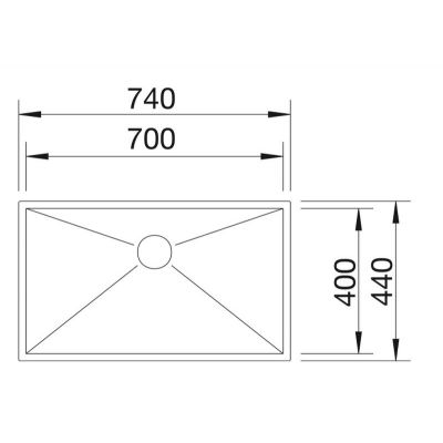 Blanco Zerox 700-IF zlewozmywak stalowy 74x44 cm stal polerowana 521592