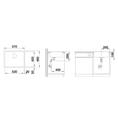 Blanco Claron XL 60-IF zlewozmywak stalowy 57x46 cm stal polerowana 521595