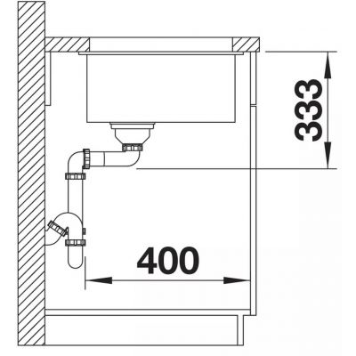 Blanco Rotan 500-U zlewozmywak granitowy 50x40 cm biały 523076