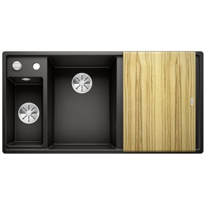 Blanco Axia III 6 S zlewozmywak 100x51 cm z Silgranit PuraDur lewy czarny 525849