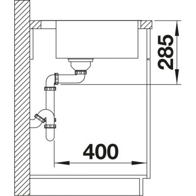 Blanco Solis 500-IF/A zlewozmywak stalowy 50x54 cm stal szczotkowana 526124