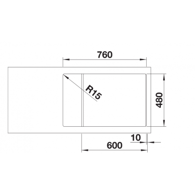 Blanco Zia XL 6 S Compact zlewozmywak granitowy 78x50 cm delikatny biały 527213