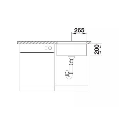 Blanco Etagon 500-U zlewozmywak granitowy 53x46 cm czarny 527754