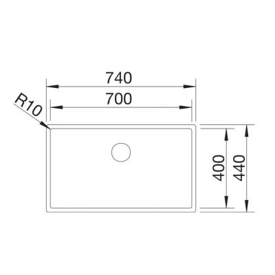 Blanco Claron 700-U Durinox Dark zlewozmywak stalowy 74x44 cm czarny 527835