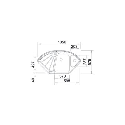 Blanco Delta zlewozmywak trapezowy silgranit PuraDur II alumetalik 511635