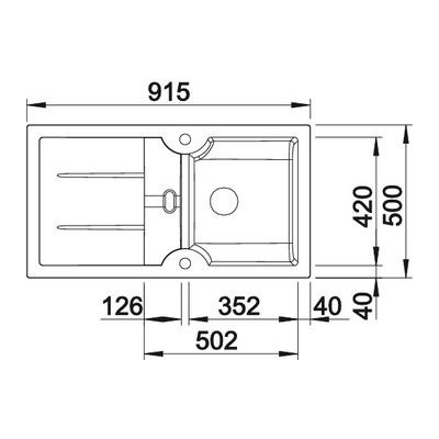 Blanco Idessa 5 S zlewozmywak 91,5x50 cm ceramiczny jaśmin 516079
