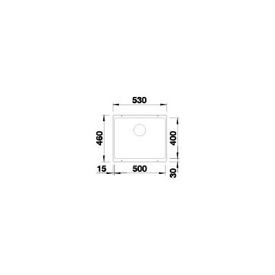 Blanco Subline 500-U komora zlewozmywak podwieszany ceramiczny czarny 514515