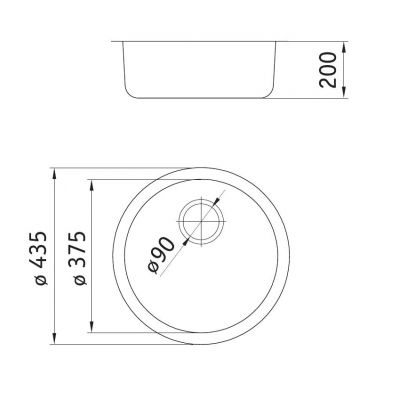 Deante Arabeska komora podwieszana okrągła stal ZAA010D