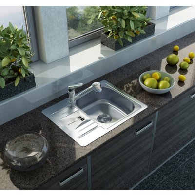 Zlewozmywak stalowy 1-komorowy stal dekor Deante Solo ZHS 3113