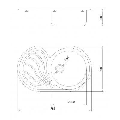 Zlewozmywak stalowy 1-komorowy stal szlachetna Deante Rumba ZMR 011L
