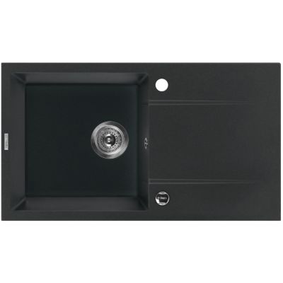 Deante Piva zlewozmywak granitowy 78x44 cm z baterią kuchenną Nemezja grafit ZQIY2113