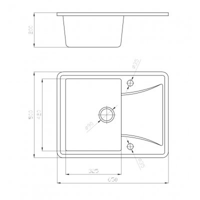 Deante Vivo zlewozmywak granitowy 1-komorowy szary metalik ZQVS11A