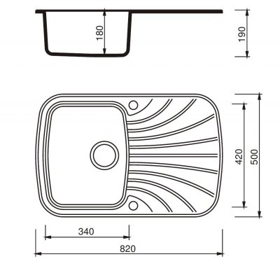 Zlewozmywak granitowy 1-komorowy piaskowy Deante Beta ZUB 7113