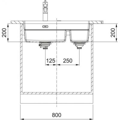 Franke Kanon KNG PRO 160-46-21 zlewozmywak granitowy 76x46 cm czarny mat 125.0749.681