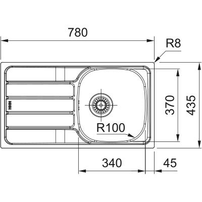Franke Spark SKL 611-78 zlewozmywak stalowy 78x43,5 cm stal 101.0712.226