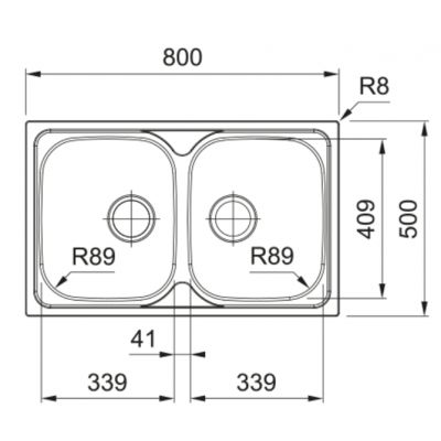 Franke Spark zlewozmywak stalowy 80x50 cm stal 101.0712.234