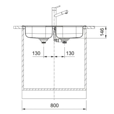 Franke Spark zlewozmywak stalowy 80x50 cm stal 101.0712.234