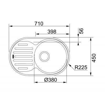 Franke Polar PXN 611-71 zlewozmywak stalowy 71x45 cm jedwab 101.0458.563