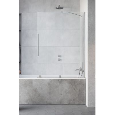 Radaway Furo Brushed Nickel PND II drzwi parawanu 58,8 cm 2-częściowy nikiel szczotkowany/szkło przezroczyste 10109588-91-01R