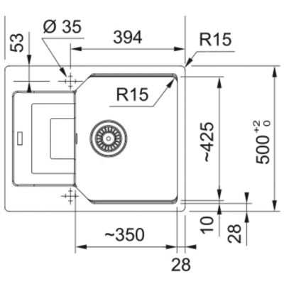Franke Urban UBG 611-62 zlewozmywak 62x50 cm Fragranite onyx 114.0685.261