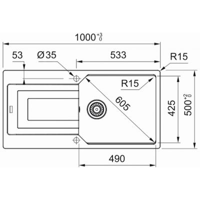 Franke Urban zlewozmywak granitowy 100x50 cm onyx 114.0687.290