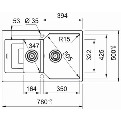 Franke Urban zlewozmywak granitowy 78x50 cm biały 114.0687.297