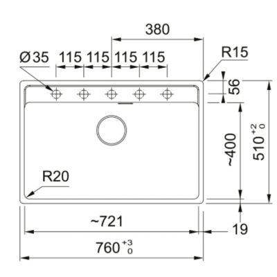 Franke Maris zlewozmywak granitowy 76x51 cm czarny 114.0693.514