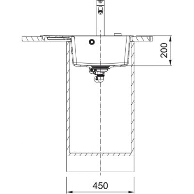 Franke Centro CNG 611-62 TL LHD zlewozmywak granitowy 62x50 cm łupkowy szary 114.0716.330