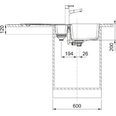 Franke Centro CNG 651-100 zlewozmywak granitowy 100x50 cm kamienny szary 114.0710.228