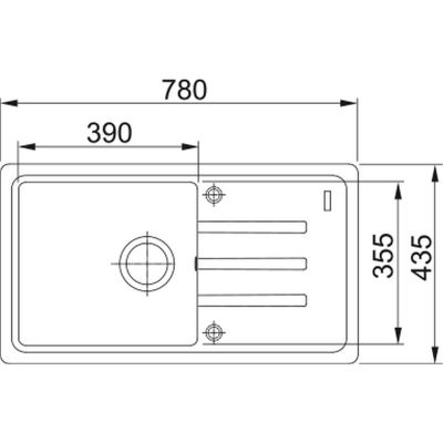 Franke Bliss zlewozmywak granitowy 78x43,5 cm szary 114.0716.322