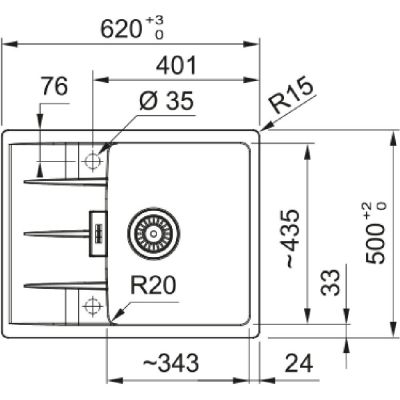 Franke Centro CNG 611-62 zlewozmywak granitowy 62x50 cm łupkowy szary 114.0716.323
