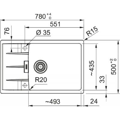 Franke Centro CNG 611-78 zlewozmywak granitowy 78x50 cm łupkowy szary 114.0716.325