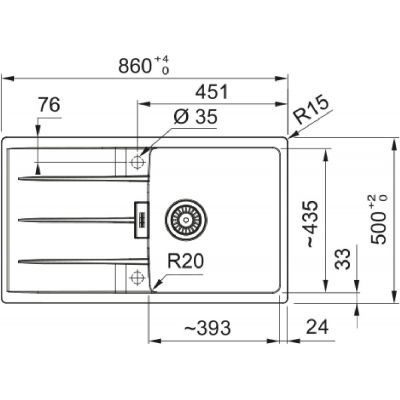 Franke Centro CNG 611-86 zlewozmywak granitowy 86x50 cm łupkowy szary 114.0716.326